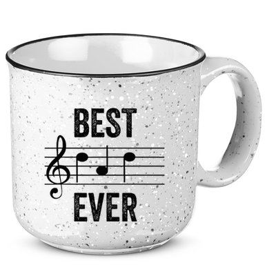 Music Notes Funny Fathers Day Present Best Dad Ever 15oz Campfire Ceramic Mug