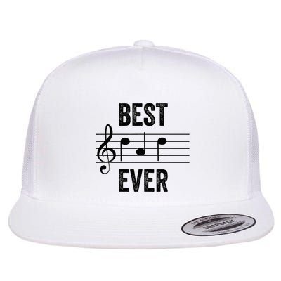 Music Notes Funny Fathers Day Present Best Dad Ever Flatbill Hat