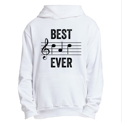 Music Notes Funny Fathers Day Present Best Dad Ever Urban Pullover Hoodie