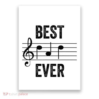 Music Notes Funny Fathers Day Present Best Dad Ever Poster