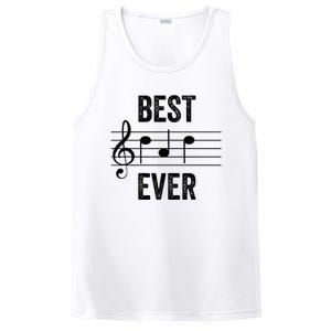 Music Notes Funny Fathers Day Present Best Dad Ever PosiCharge Competitor Tank