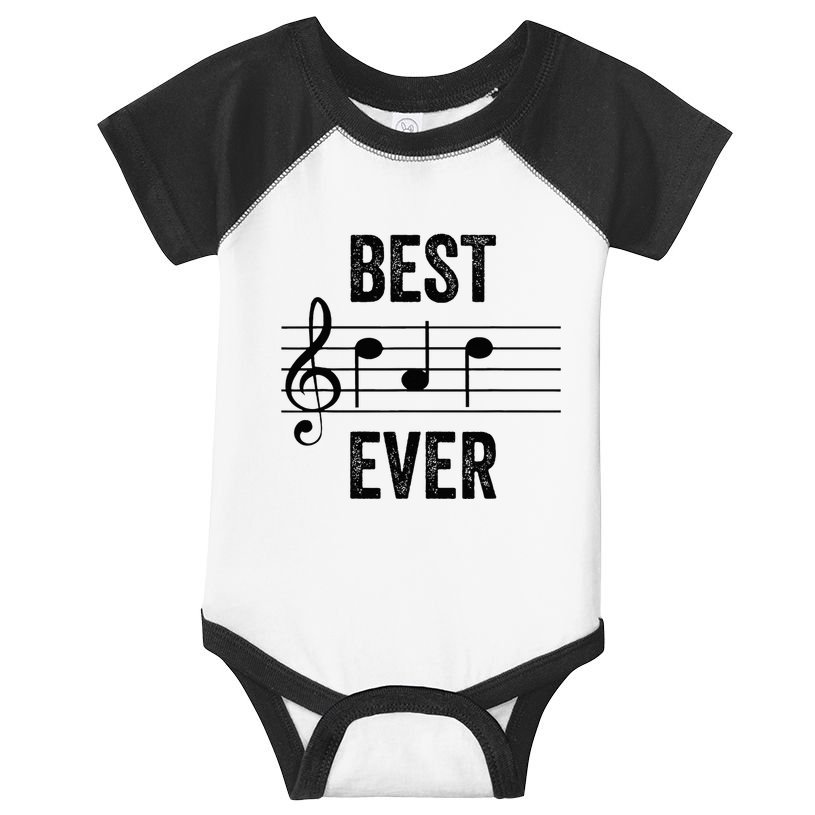 Music Notes Funny Fathers Day Present Best Dad Ever Infant Baby Jersey Bodysuit