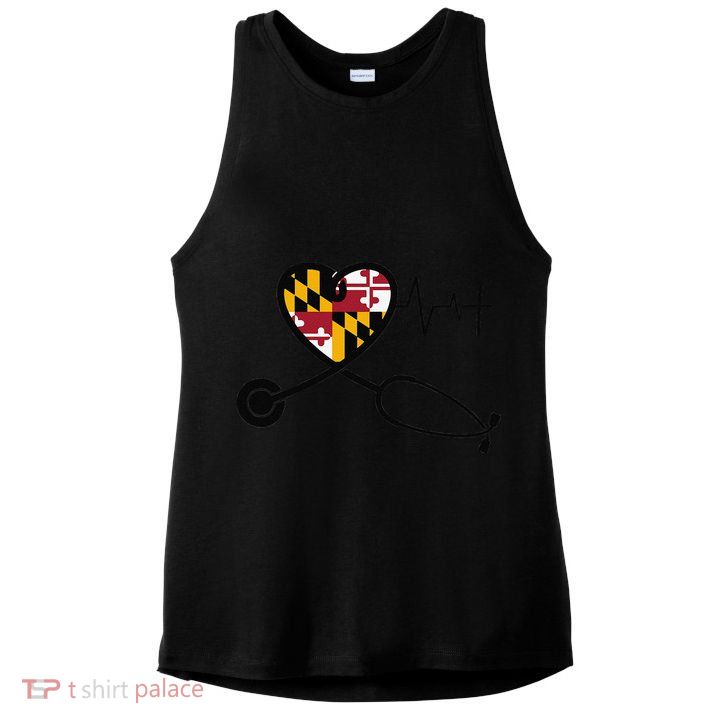 Maryland Nurse For International Nurses Day Ladies PosiCharge Tri-Blend Wicking Tank