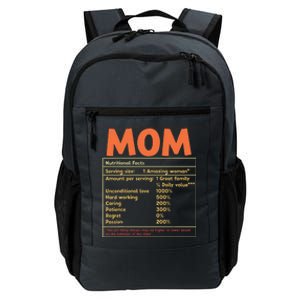 Mom Nutritional Facts Funny Mother Day Daily Commute Backpack