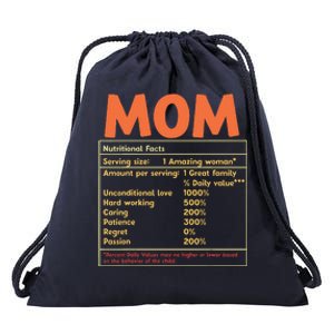 Mom Nutritional Facts Funny Mother Day Drawstring Bag