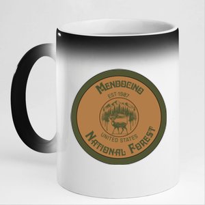 Mendocino National Forest 11oz Black Color Changing Mug