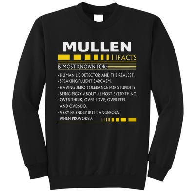 Mullen Name Gift Mullen Facts Graphic Sweatshirt