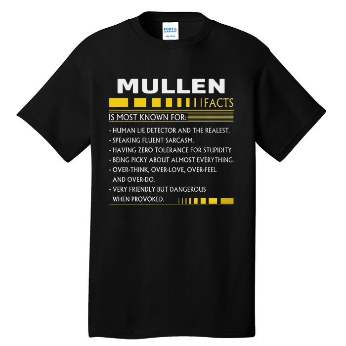 Mullen Name Gift Mullen Facts Graphic Tall T-Shirt