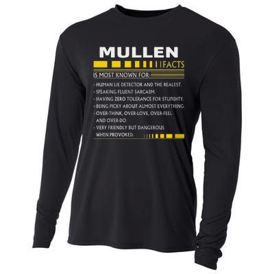 Mullen Name Gift Mullen Facts Graphic Cooling Performance Long Sleeve Crew