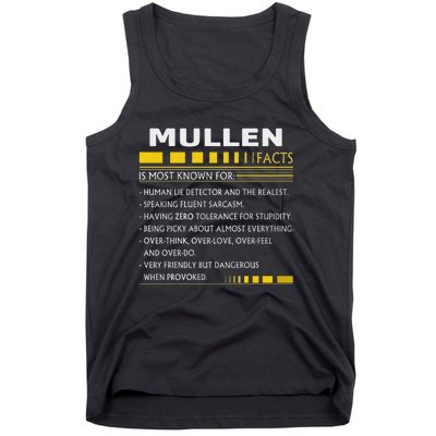 Mullen Name Gift Mullen Facts Graphic Tank Top