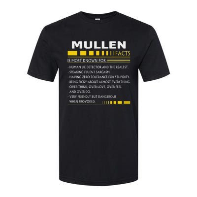 Mullen Name Gift Mullen Facts Graphic Softstyle CVC T-Shirt