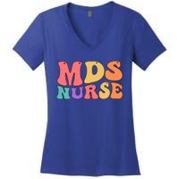 Mds Nurse Groovy Mds Nursing Mds Nurses Funny Gift Women's V-Neck T-Shirt