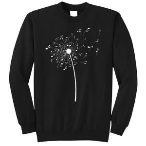 Music Notes Gift For Women Cool Dandelion Flower Sweatshirt