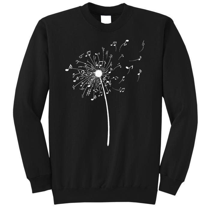 Music Notes Gift For Women Cool Dandelion Flower Sweatshirt