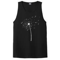 Music Notes Gift For Women Cool Dandelion Flower PosiCharge Competitor Tank