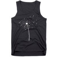 Music Notes Gift For Women Cool Dandelion Flower Tank Top