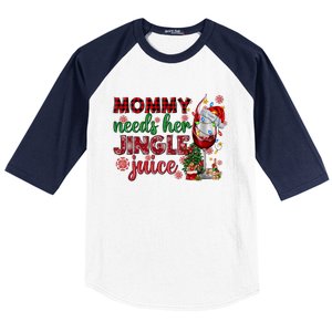 Mommy Needs Her Jingle Juice Red Wine Christmas Ing Meaningful Gift Baseball Sleeve Shirt