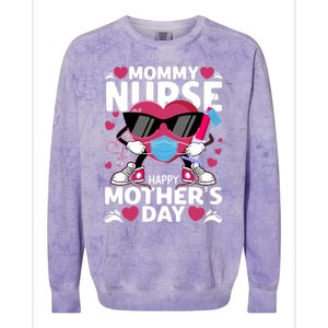 Mommy Nurse Happy Mother’s Day Nurse Cute Gift Colorblast Crewneck Sweatshirt