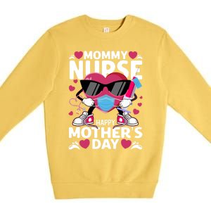 Mommy Nurse Happy Mother’s Day Nurse Cute Gift Premium Crewneck Sweatshirt