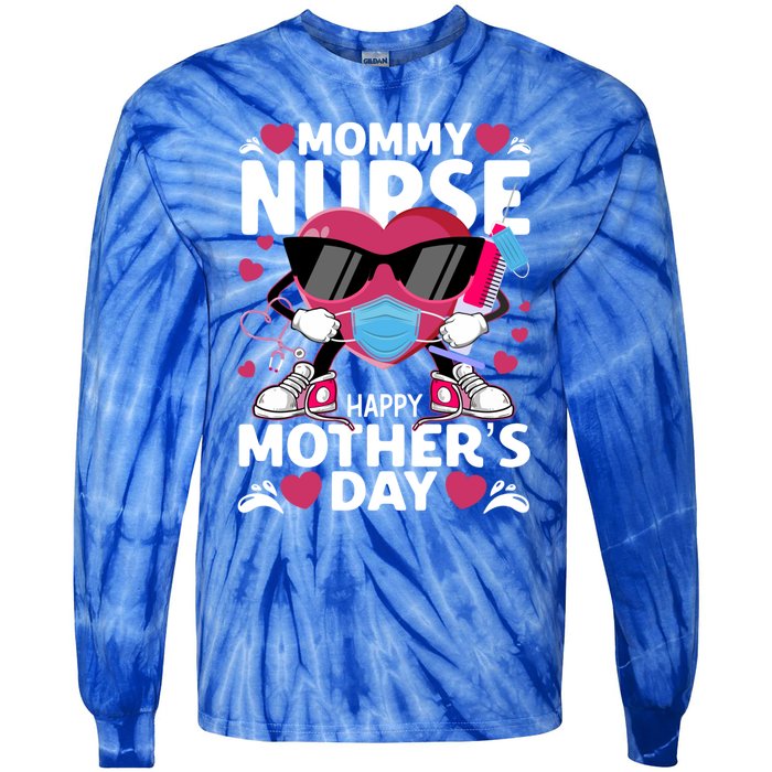 Mommy Nurse Happy Mother’s Day Nurse Cute Gift Tie-Dye Long Sleeve Shirt