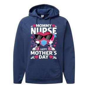 Mommy Nurse Happy Mother’s Day Nurse Cute Gift Performance Fleece Hoodie