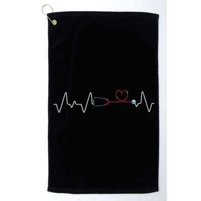 Medical Nurse Heartbeat Lpn Stethoscope Healthcare Rn Nurse Great Gift Platinum Collection Golf Towel