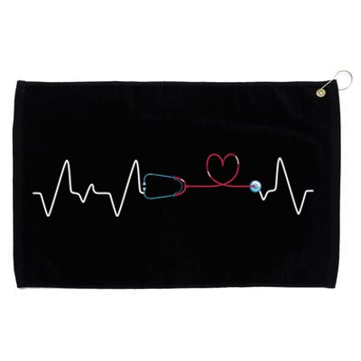 Medical Nurse Heartbeat Lpn Stethoscope Healthcare Rn Nurse Great Gift Grommeted Golf Towel