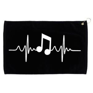 Music Note Heartbeat Pulse Grommeted Golf Towel