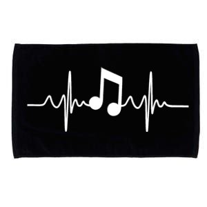 Music Note Heartbeat Pulse Microfiber Hand Towel