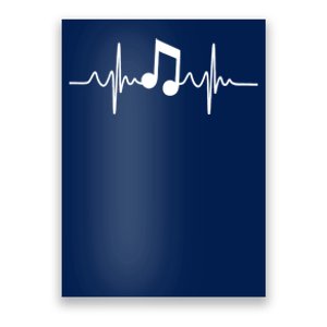 Music Note Heartbeat Pulse Poster