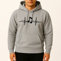 Music Note Heartbeat Pulse Hoodie