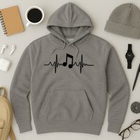 Music Note Heartbeat Pulse Hoodie