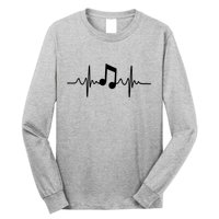 Music Note Heartbeat Pulse Long Sleeve Shirt