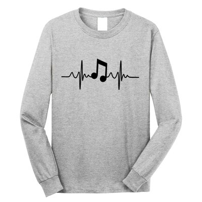 Music Note Heartbeat Pulse Long Sleeve Shirt