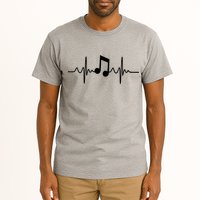 Music Note Heartbeat Pulse Tall T-Shirt