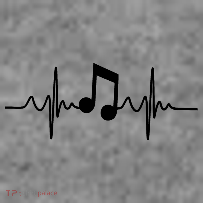 Music Note Heartbeat Pulse Tall T-Shirt