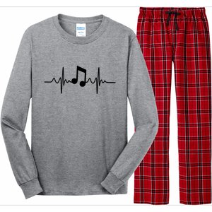 Music Note Heartbeat Pulse Long Sleeve Pajama Set