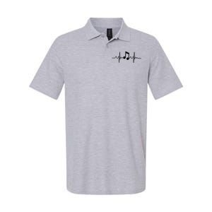 Music Note Heartbeat Pulse Softstyle Adult Sport Polo