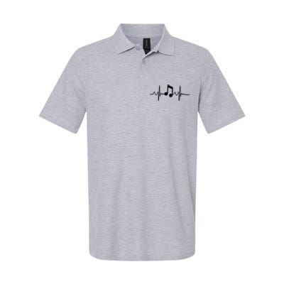 Music Note Heartbeat Pulse Softstyle Adult Sport Polo