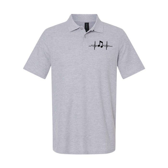 Music Note Heartbeat Pulse Softstyle Adult Sport Polo