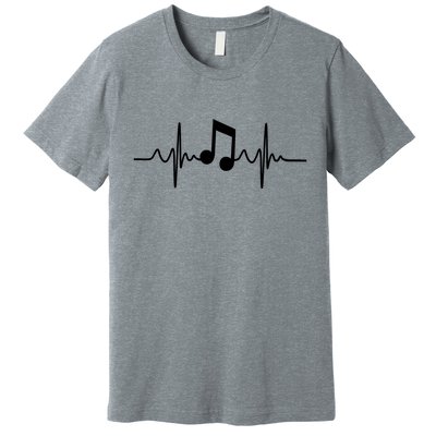 Music Note Heartbeat Pulse Premium T-Shirt