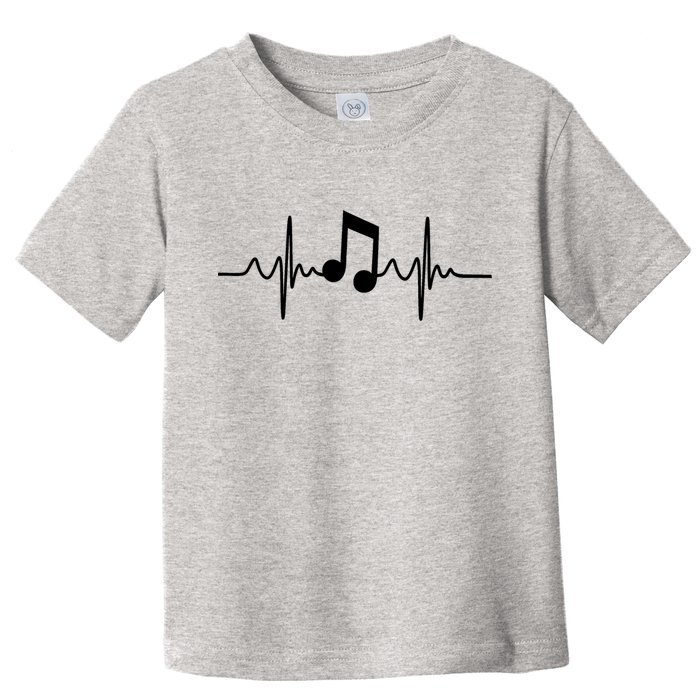 Music Note Heartbeat Pulse Toddler T-Shirt