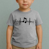 Music Note Heartbeat Pulse Toddler T-Shirt