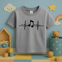 Music Note Heartbeat Pulse Toddler T-Shirt