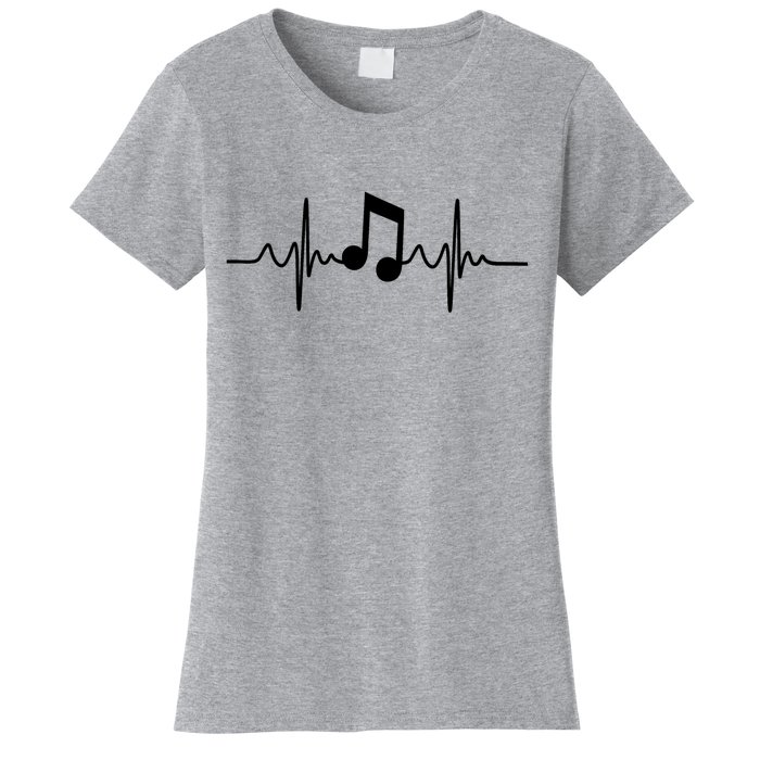 Music Note Heartbeat Pulse Women's T-Shirt