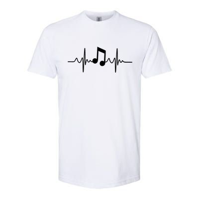 Music Note Heartbeat Pulse Softstyle® CVC T-Shirt