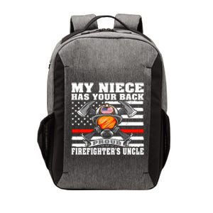 My Niece Has Your Back Proud Firefighters Uncle Funny Gift Vector Backpack