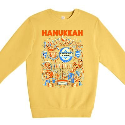 My New Hanukkah Ugly Sweater Design Premium Crewneck Sweatshirt