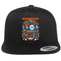My New Hanukkah Ugly Sweater Design Flat Bill Trucker Hat