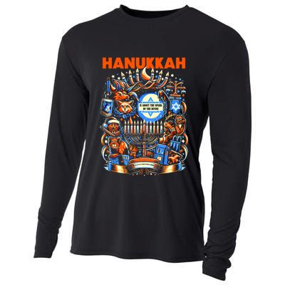 My New Hanukkah Ugly Sweater Design Cooling Performance Long Sleeve Crew